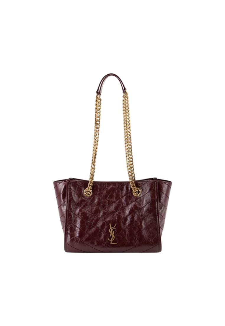 Saint Laurent Small Niki Tote Bag Leather Rouge Carbenet Ghw