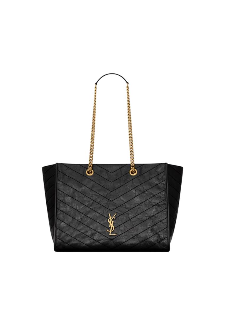 Saint Laurent Niki Shopping Bag Vintage Leather Black
