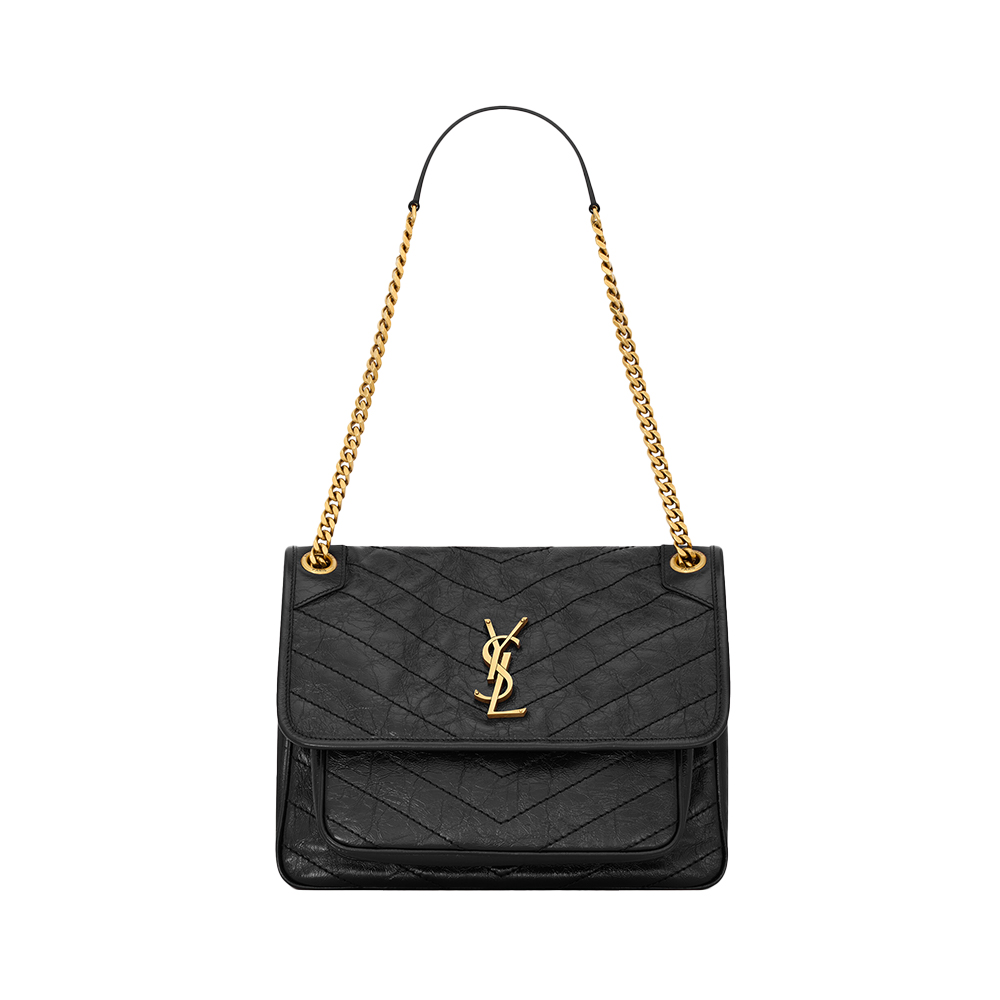 Saint Laurent Niki Medium in Vintage Leather Black
