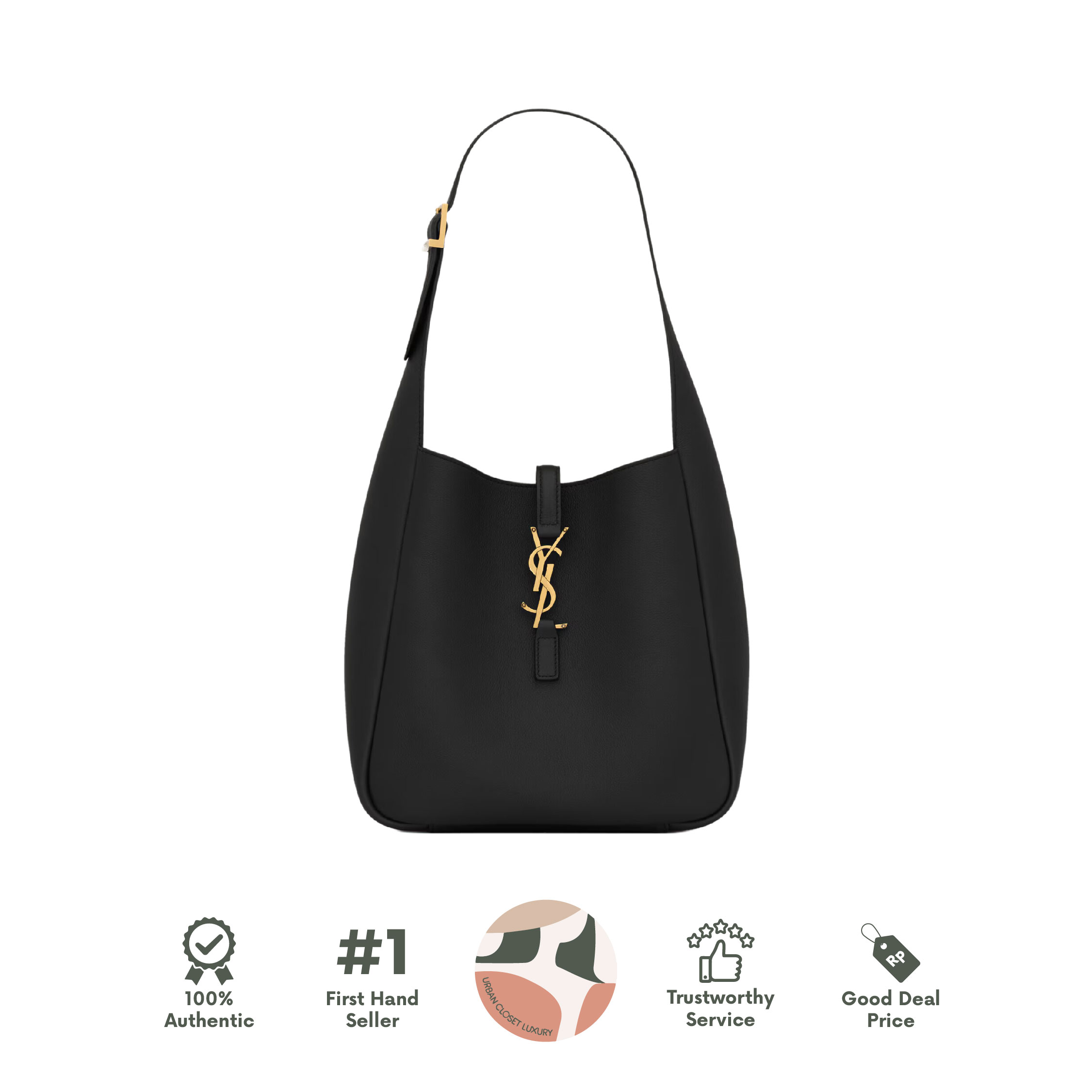 SAINT LAURENT YSL Le 5 to 7 Hobo Bag Small Soft in Grained Leather