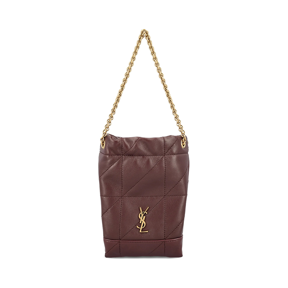 Saint Laurent Jamie Cassandre Quilted Lambskin Shoulder Bag Rouge Cabernet