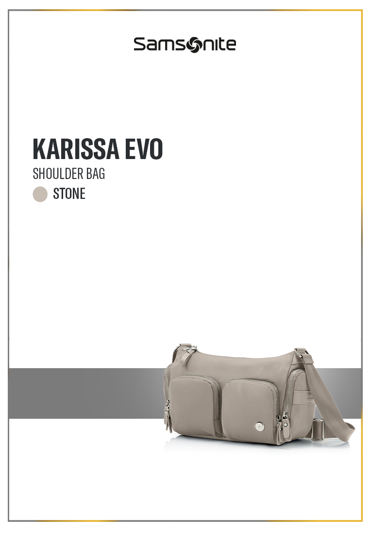 Samsonite Karissa Evo Shoulder Bag Multi Pocket - Stone