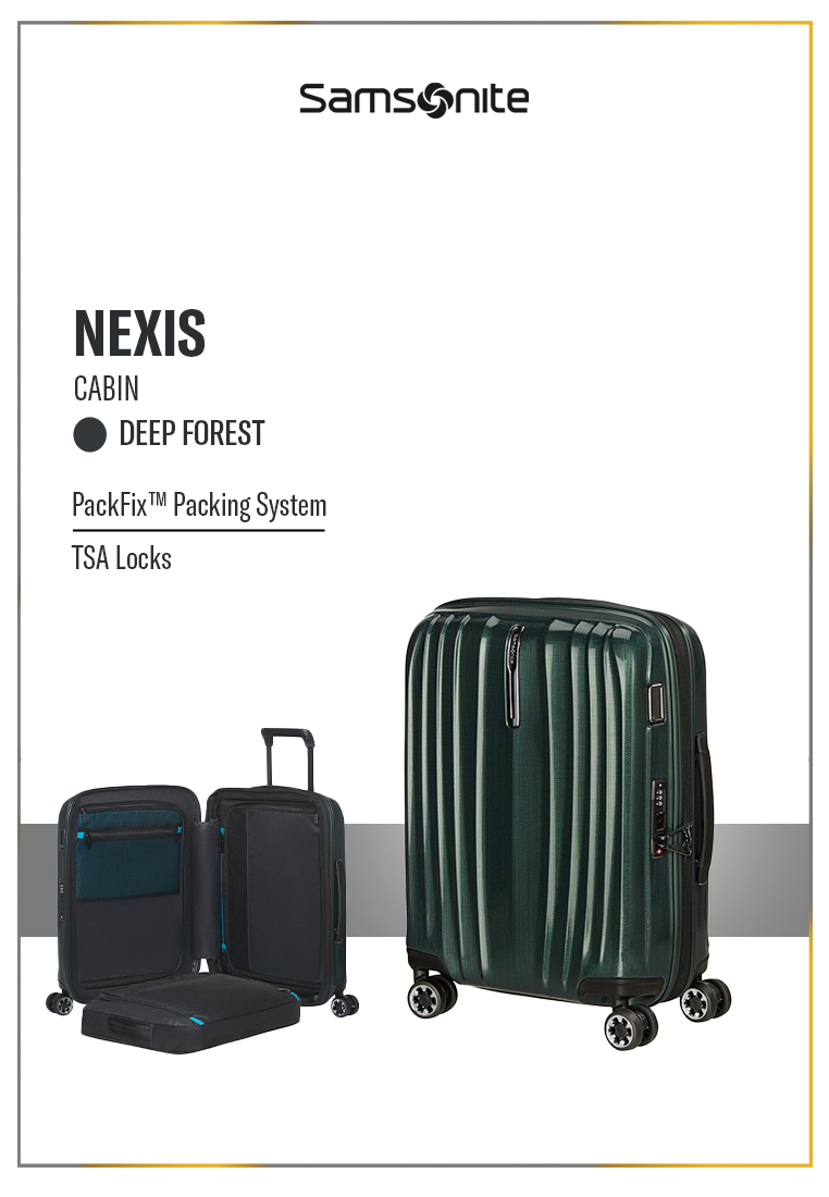 Samsonite Koper Hardcase Nexis Spinner Cabin 20 Inch EXP 40CM - Deep Forest