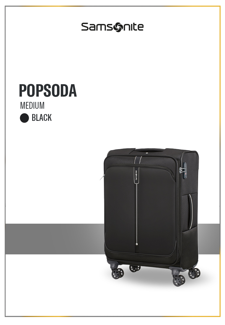 Samsonite Koper Softcase Popsoda Spinner Medium 24" - Black