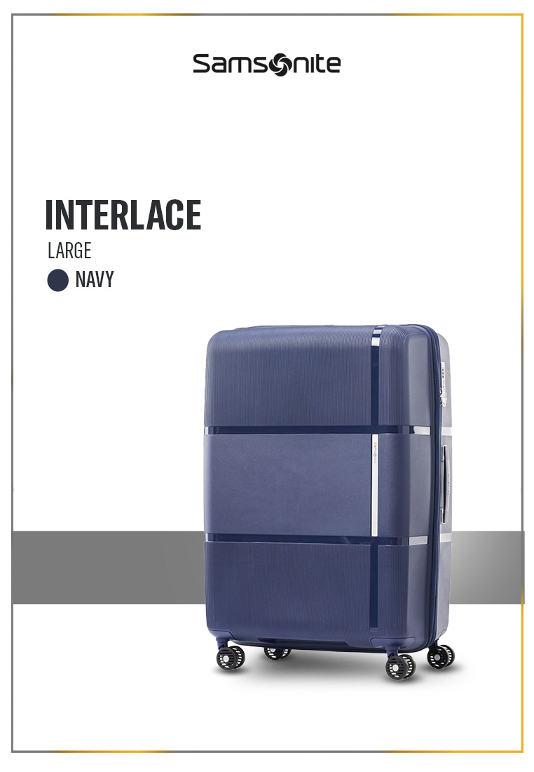 Samsonite Koper Hardcase Interlace Large 28 inch Exp V2 - Navy
