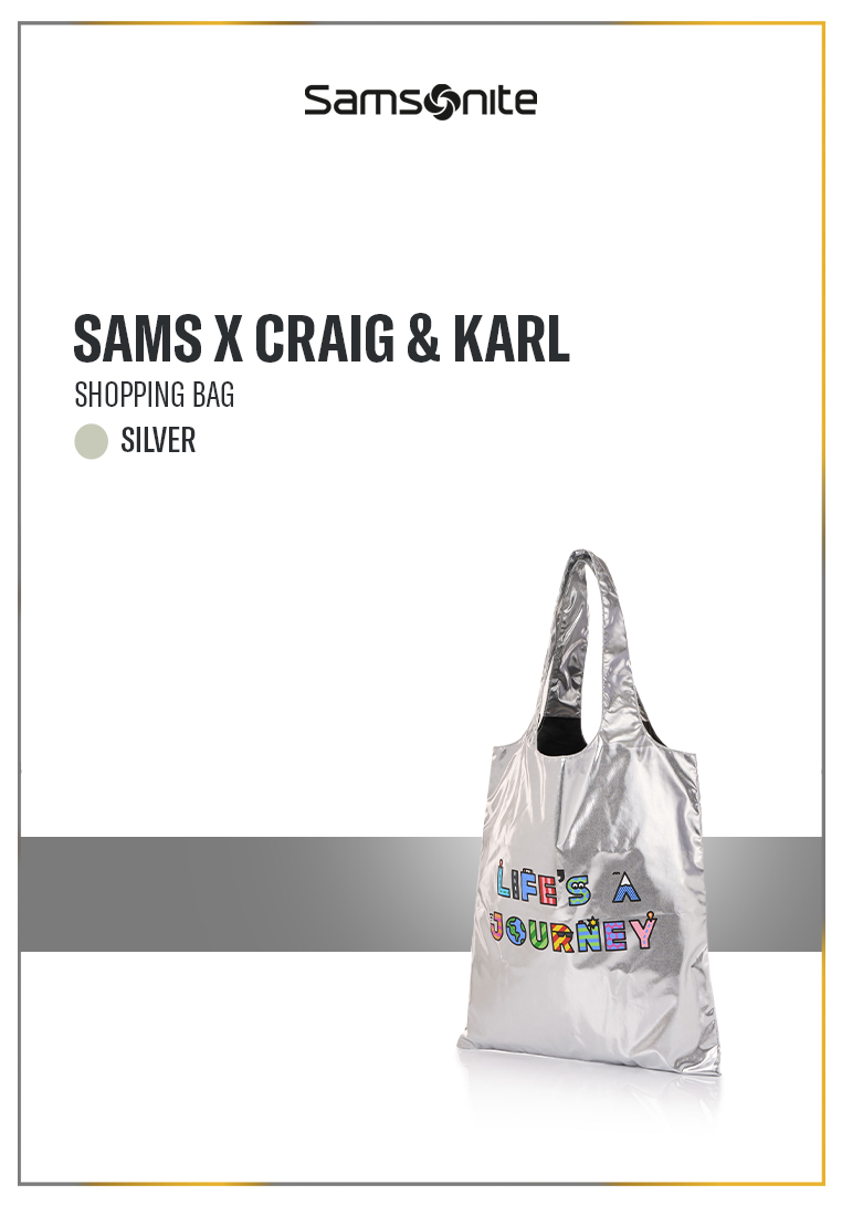 Samsonite x Craig & Karl Fold. Shopping Bag - Silver