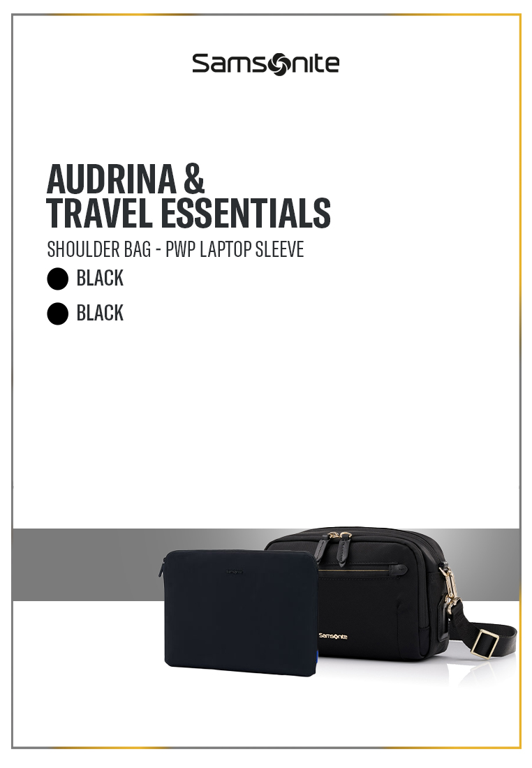 Samsonite Audrina 2 In 1 Shoulder Bag S + Laptop Sleeve 14" Black