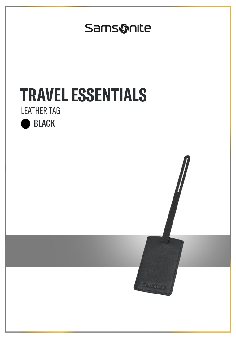 Samsonite Travel Essentials Luggage Tag Leather - Black