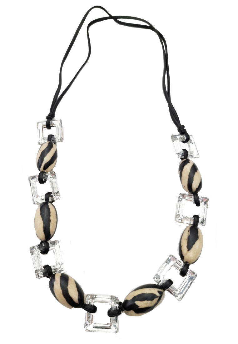 San Marco Beads &  Beads Half Necklace Kalung Wanita Black