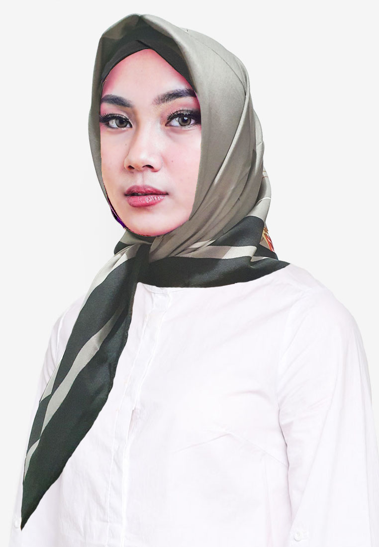 San Marco Noora Voal Square Scarf Black