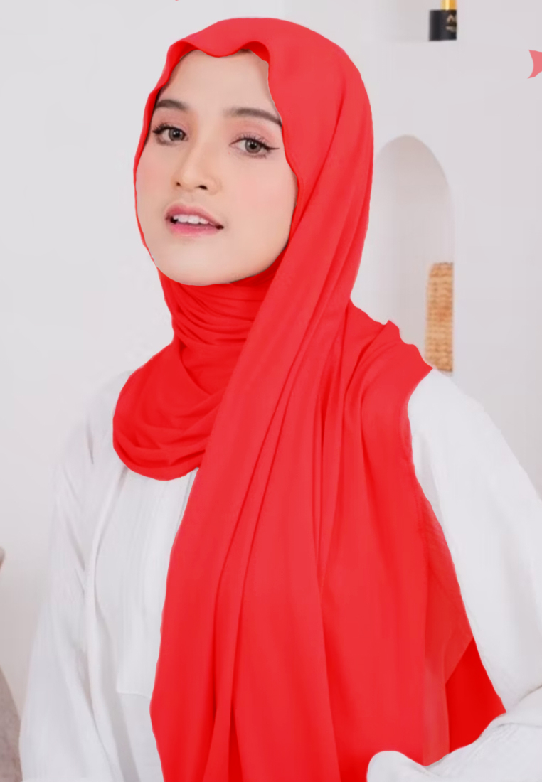 San Marco Hijab Pashmina Premium Rayon Premium Red