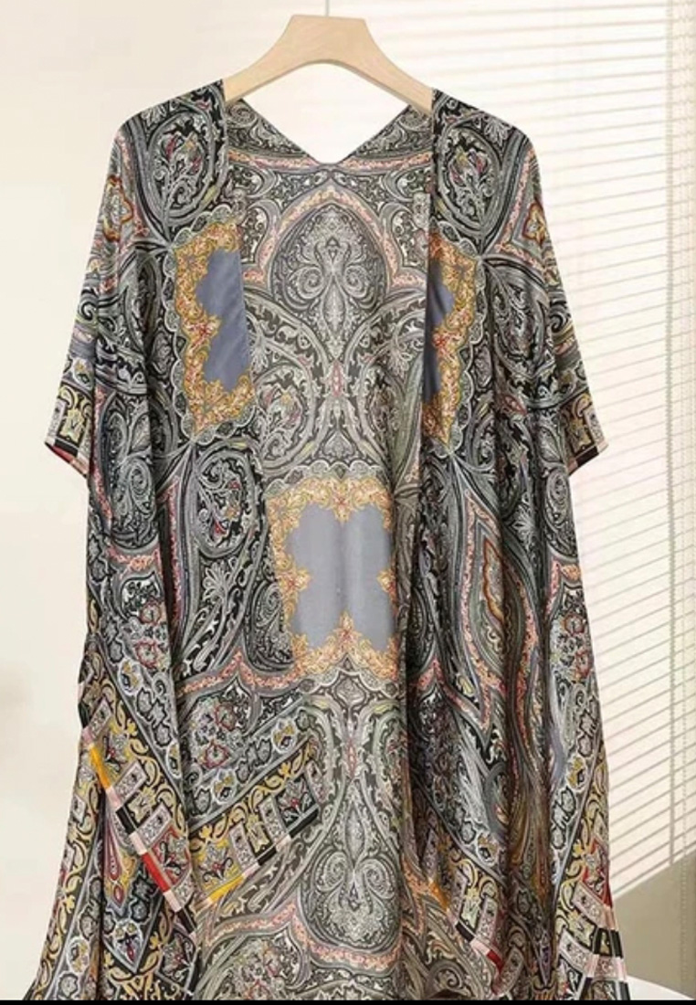 San Marco Aksesoris Wanita Paisley Outer Syal Outer Wanita Black