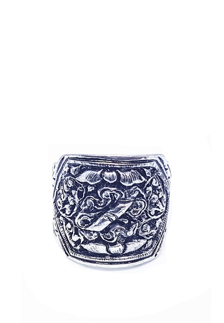 San Marco Abstract Men's Ring Silver