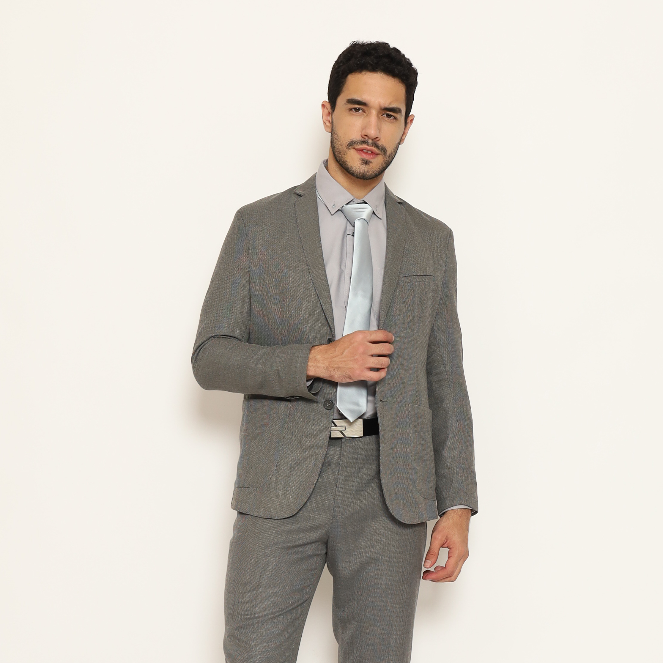 Schoeller Jas Cabrillio 2 Kancing Warna Abu-Abu Coklat Formal