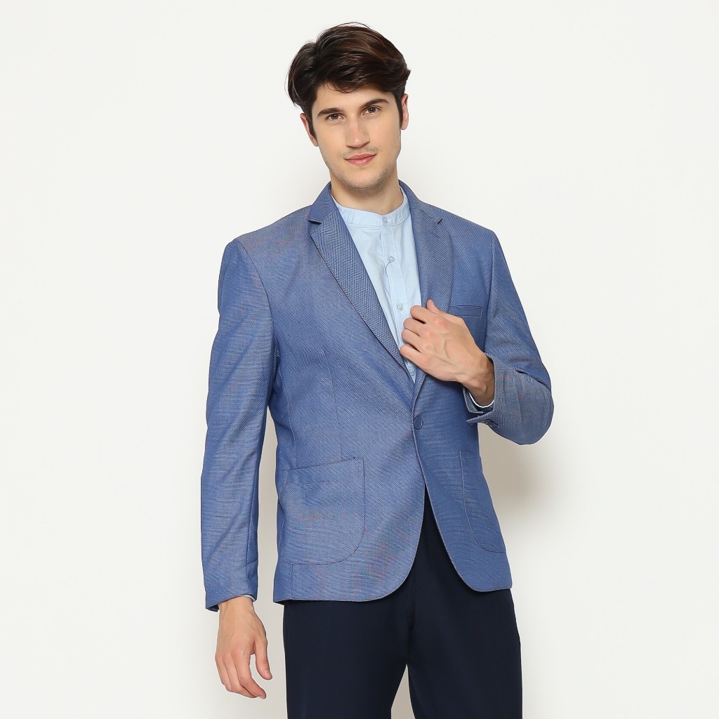 Schoeller Jas Blazer Pria 1 Kancing Bahan Premium Warna Biru – SHQBFSG1QO301QCTNQNM