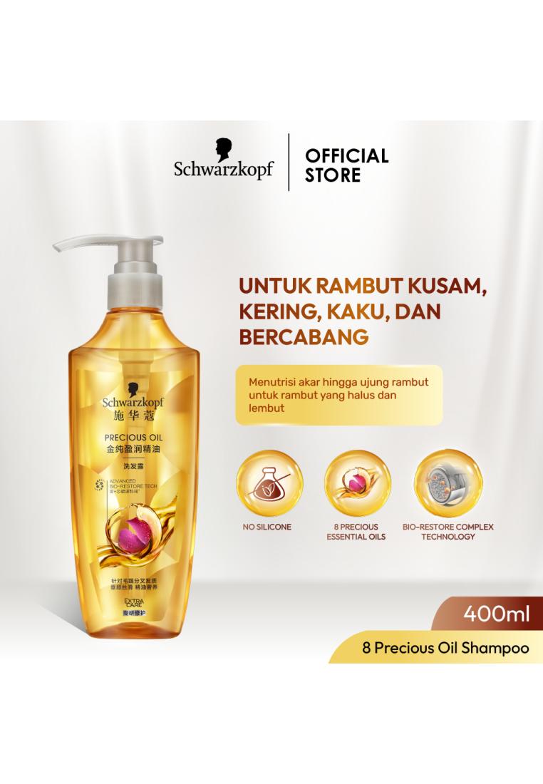 Schwarzkopf Extra Care - 8 Precious Oil Shampoo 400ml (Untuk Rambut Kusam, Kering, Kaku, dan Bercaba