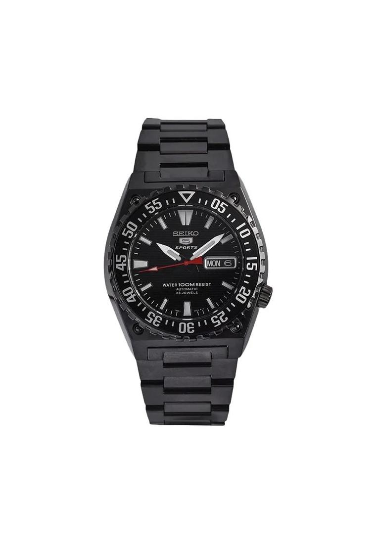 Seiko Jam Tangan Pria Seiko 5 Sports SNZD73K1 Automatic Men Black Dial Stainless Steel Strap