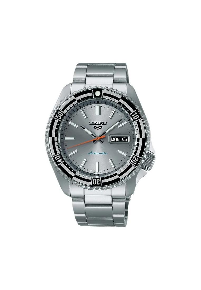 Seiko Jam Tangan Pria Seiko 5 Sports SRPK09K1 Sports Style Rally Driver Silver Dial Strap Special Ed