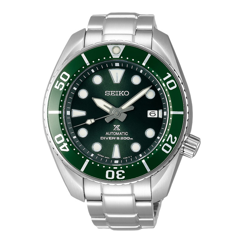 Seiko Jam Tangan Pria Seiko Prospex SPB103J1 Sumo Hulk Green Dial Stainless Steel Strap