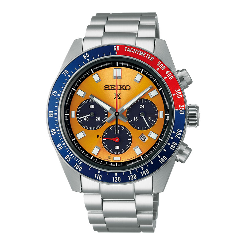 Seiko Jam Tangan Pria Seiko Prospex SSC947P1 Speedtimer Pogue Solar Chronograph Orange Dial Stainles