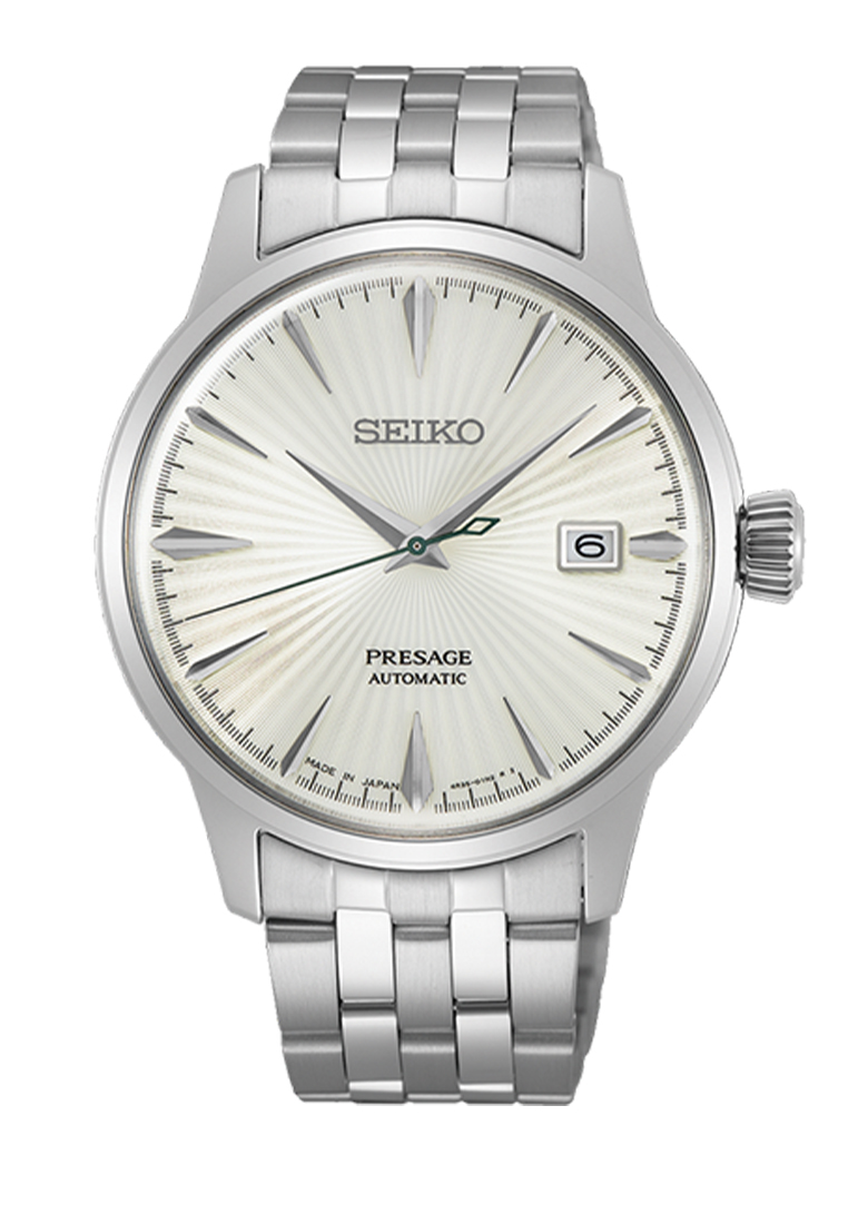 Seiko Presage SRPG23J1 Automatic Men White Dial Silver Stainless steel 40.5mm