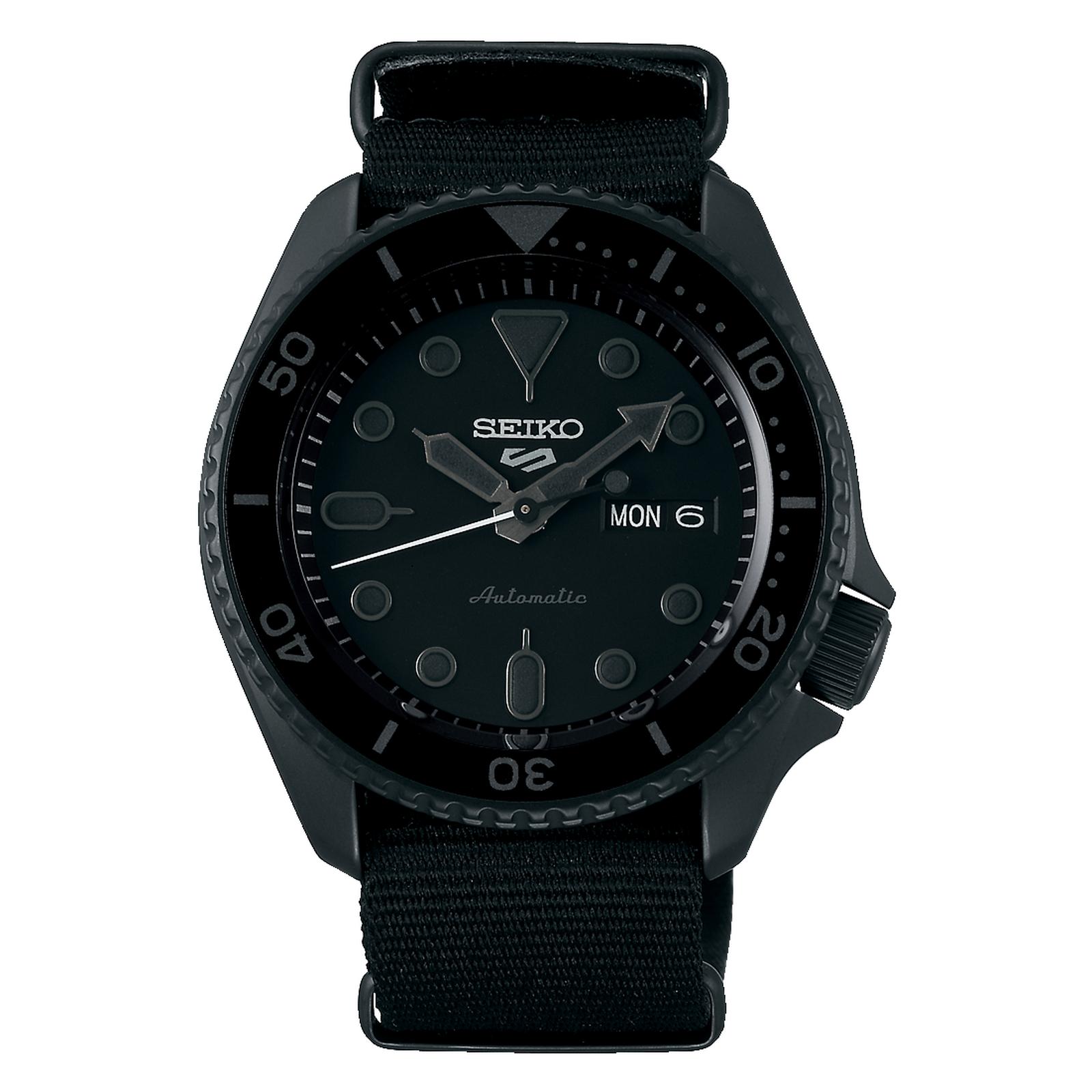 Seiko SRPD79K1 Hitam Tali Parasut Hitam Cowok