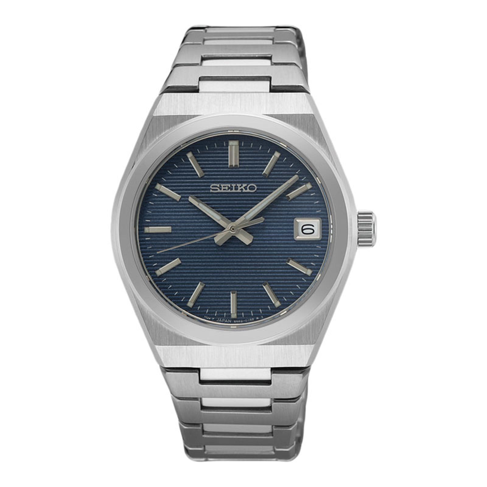 Seiko SUR575 Jam Tangan Wanita Quartz Classic Blue Dial Stainless Steel