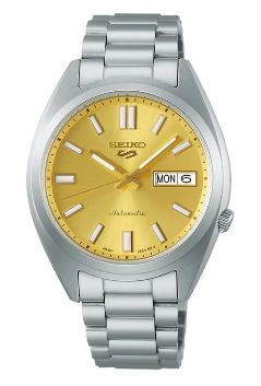 Seiko Jam Tangan Pria Seiko 5 Sport SRPL59 SRPL59K1 SNXS Vintage Gold Collection In Gold Cufflinks S
