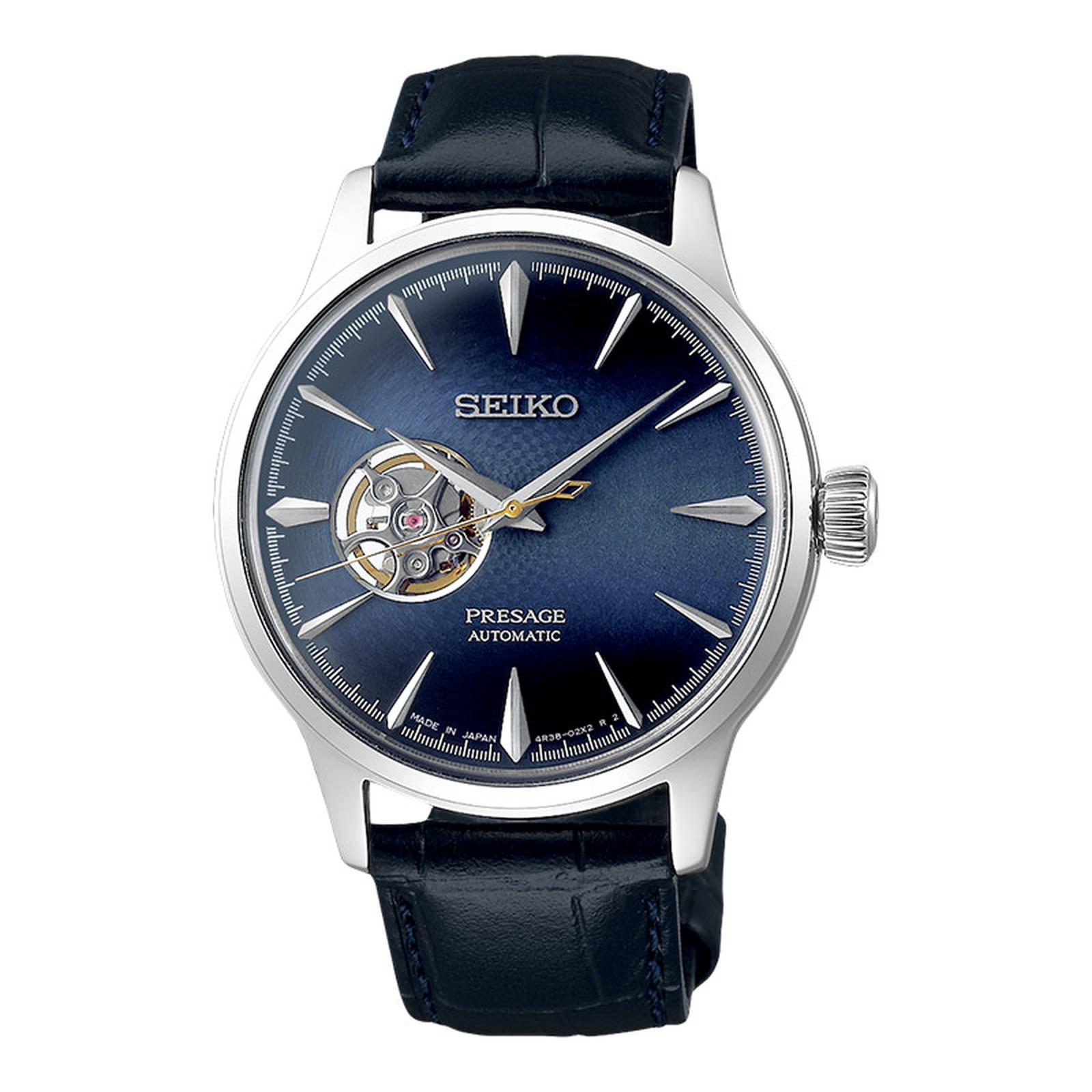 Seiko Presage SSA405J1 Silver Kulit Biru Cowok