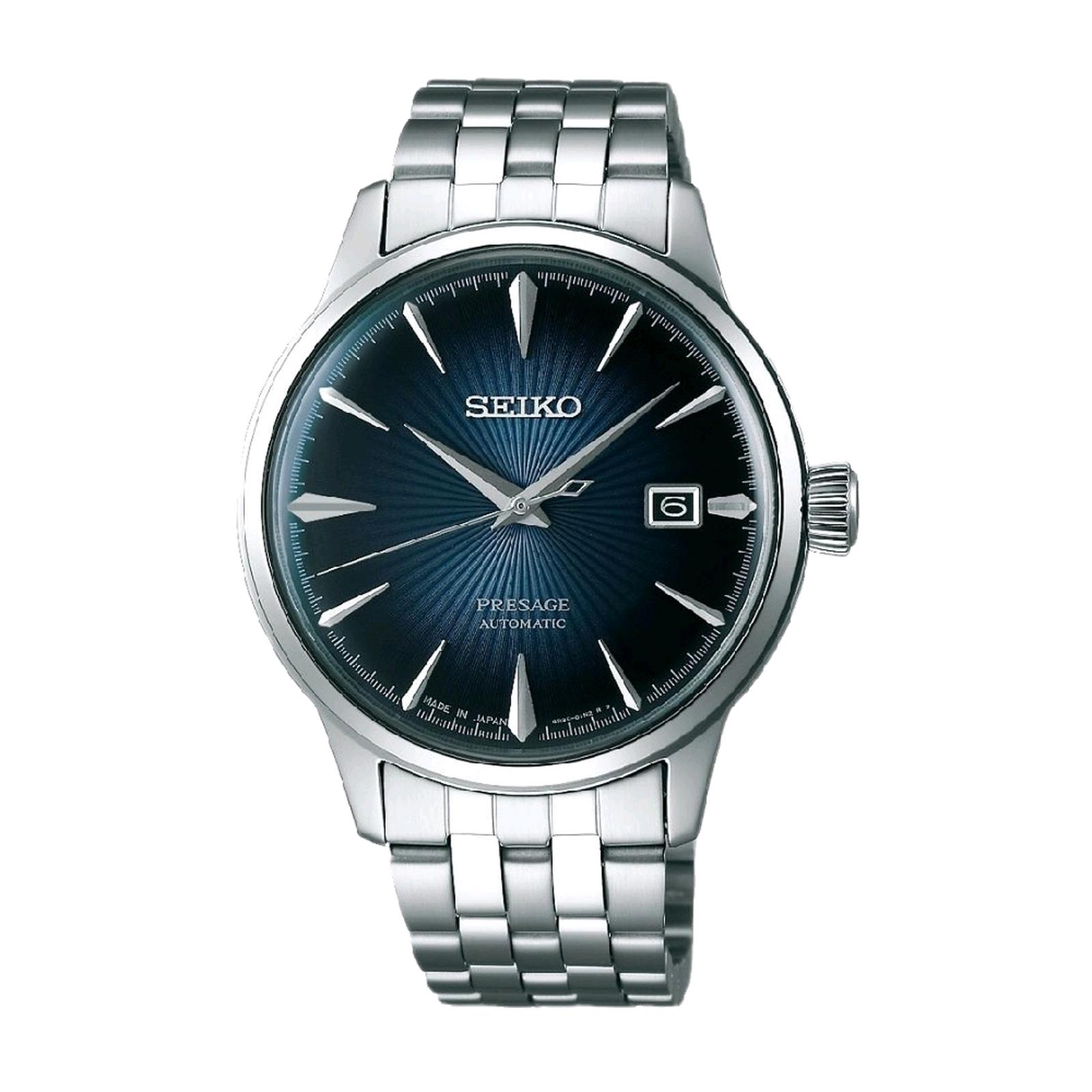 Seiko Presage SRPB41J1 Silver Dasar Coktail Cowok