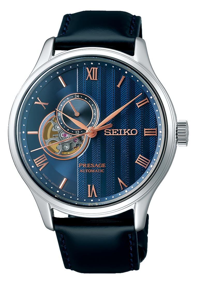 Seiko Presage Japanese Garden - Jam Tangan Automatic Pria - Manhattan Blue - SSA421J1