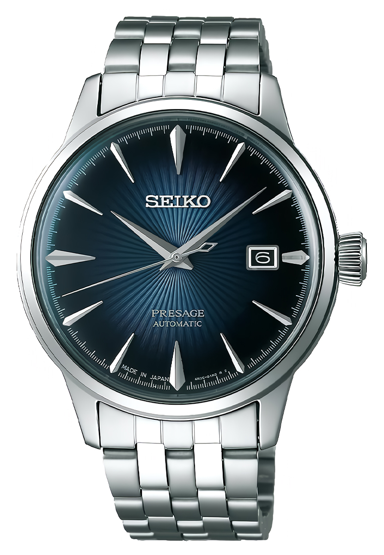 Seiko Presage Automatic Blue Gradation Cocktail Time “Blue Moon” Japan Made Jam Tangan Pria - SRPB41