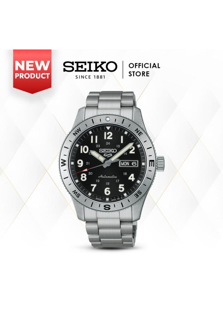 Seiko 5 Sports Field HDB006 HDB006K1 Jam Tangan Pria Automatic Camo Black Dial with Rotating Bezel