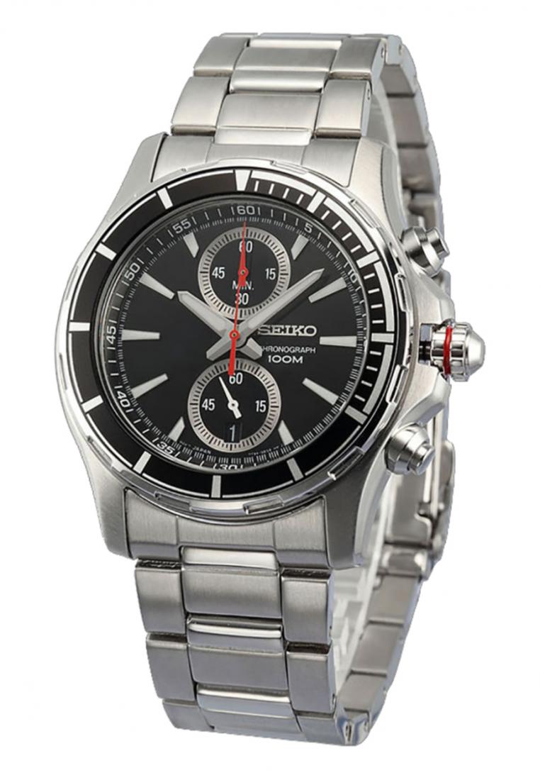 Seiko Jam Tangan Pria Seiko Chronograph Original Garansi Resmi Strap Stainless Steel Silver SNN243 S