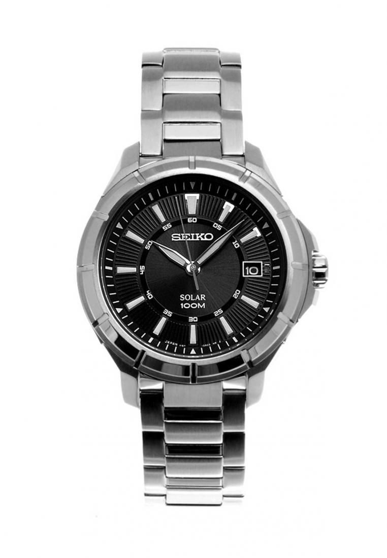 Seiko Jam Tangan Pria Seiko Solar Original Garansi Resmi Strap Stainless Steel Silver SNE081 SNE081P