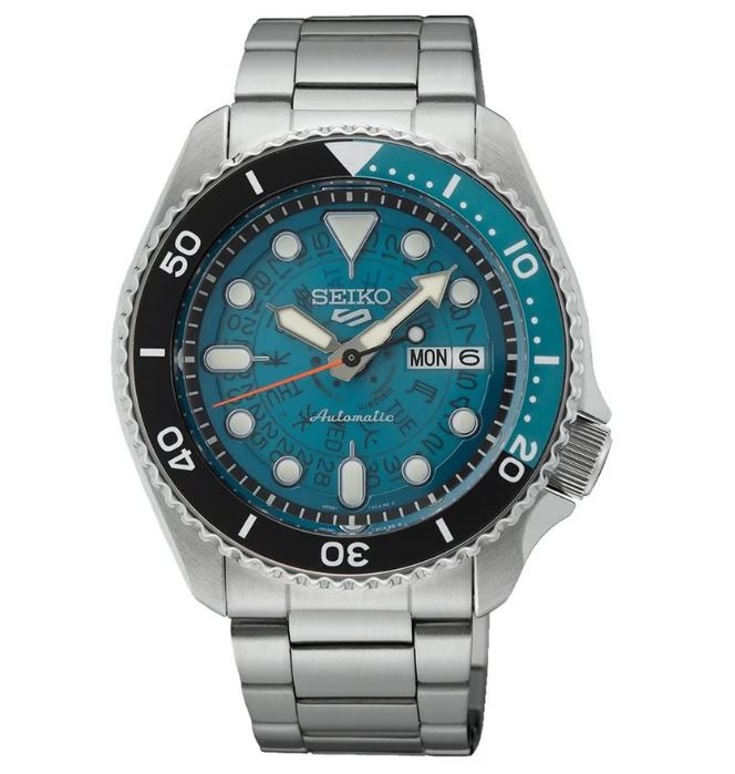 Seiko Jam Tangan Pria Seiko 5 Sports SRPJ45K1 SRPJ45X1 Strap Stainless Steel Silver Time Sonar SKX S