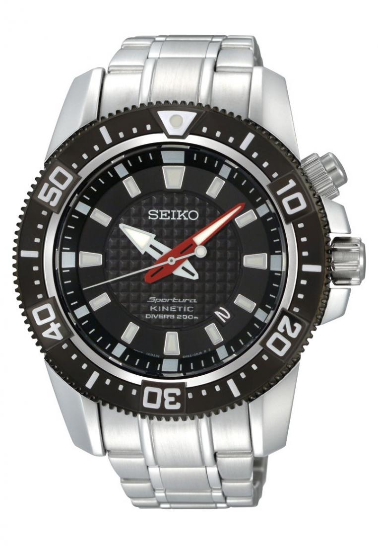 Seiko Jam Tangan Pria Seiko Sportuna Original Garansi Resmi Strap Stainless Steel Silver SKA511 SKA5
