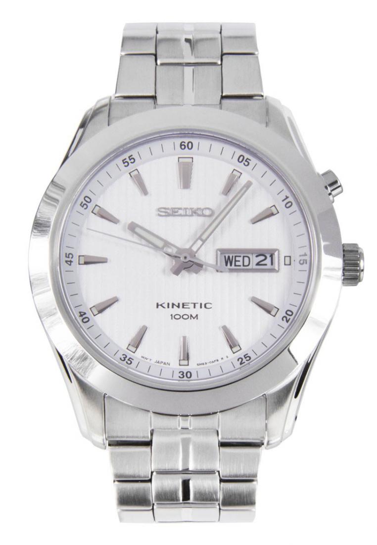 Seiko Jam Tangan Pria Seiko Kinetic Original Garansi Resmi Strap Stainless Steel Silver SMY101 SMY10