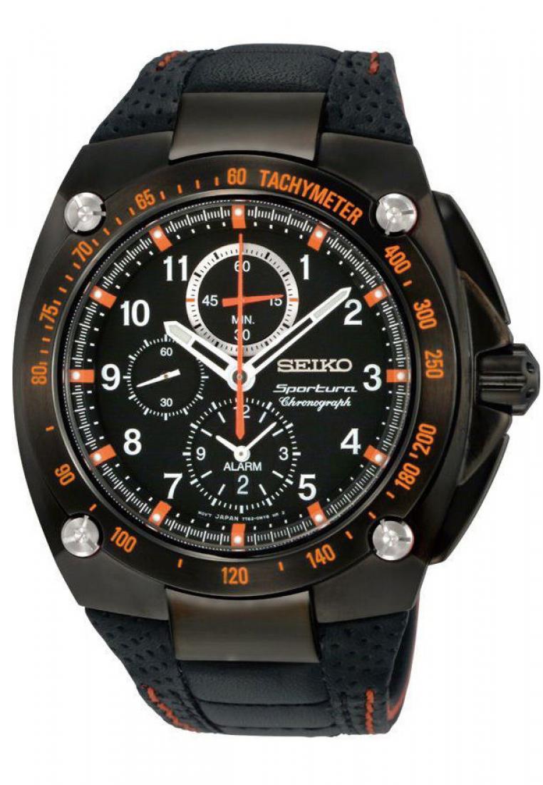 Seiko Jam Tangan Pria Seiko Chronograph Sportuna Original Garansi Resmi Strap Stainless Steel Black 