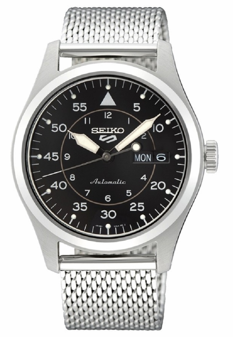 Seiko 5 Men Sports SRPH23K1 Stainless Steel Silver Black