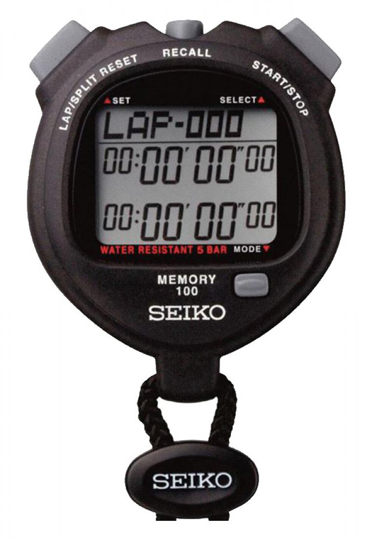 Seiko Stopwatch Digital Seiko Original Garansi Resmi S23601P1 / S23601P / S23601 Black Plastic Case 