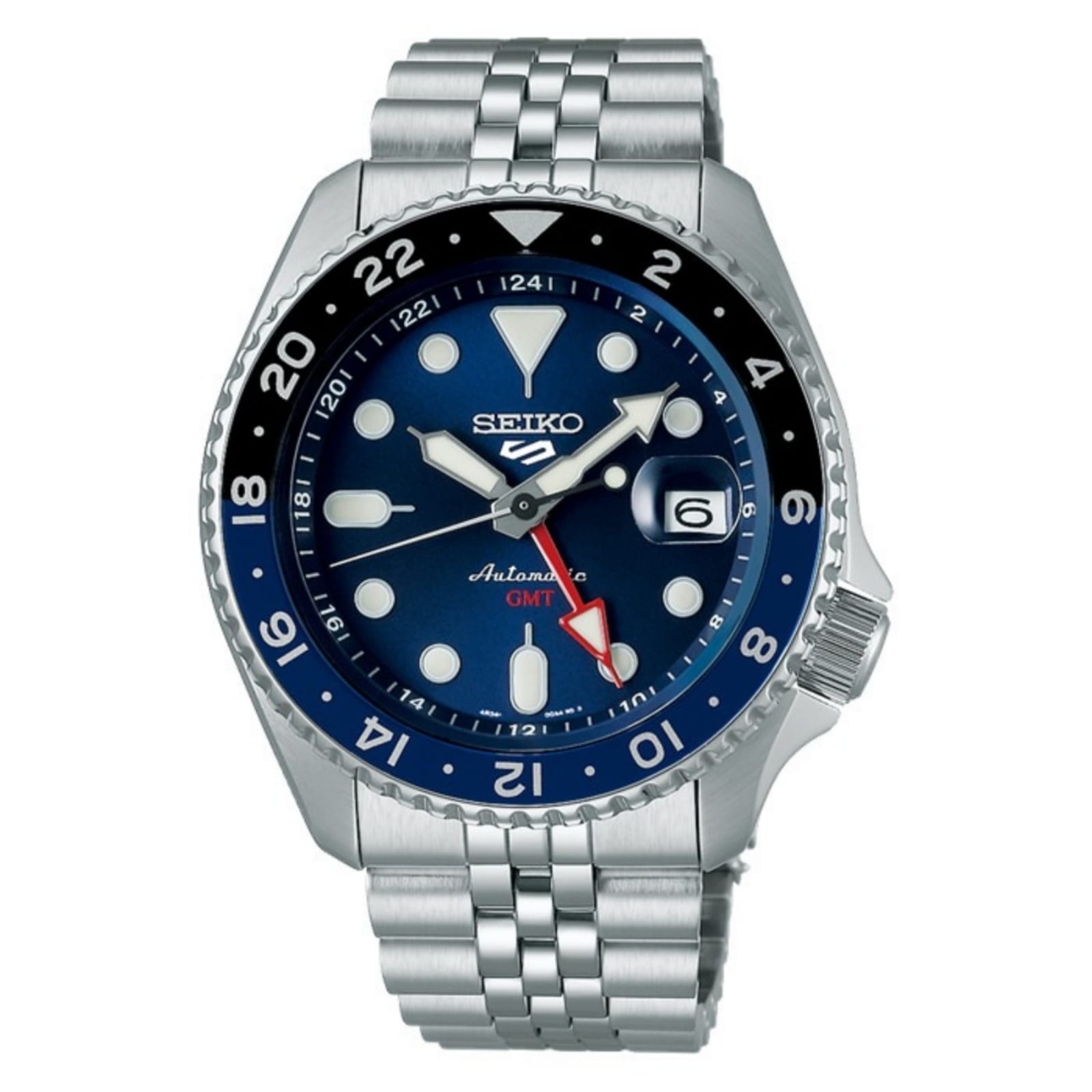 Seiko SSK003K1 Rantai Silver Dasar Biru Automatic Cowok