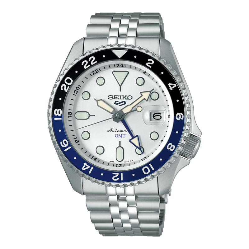 Seiko Jam Tangan Pria Seiko 5 Sports SSK033K1 SKX Series Automatic GMT Silver Dial Stainless Steel S