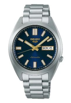 Seiko Jam Tangan Pria Seiko 5 Sport SRPL55 SRPL55K1 SNXS Vintage Gold Collection In Blazer Blue Dial