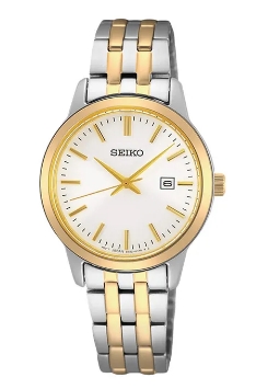 Seiko Jam Tangan Wanita Seiko Classic SUR410P1 SUR410P1X1 Strap Stainles Steel Dual Tone Color Disco