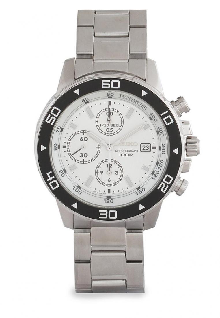 Seiko Jam Tangan Pria Seiko Chronograph SND797 Strap Stainless Steel Silver