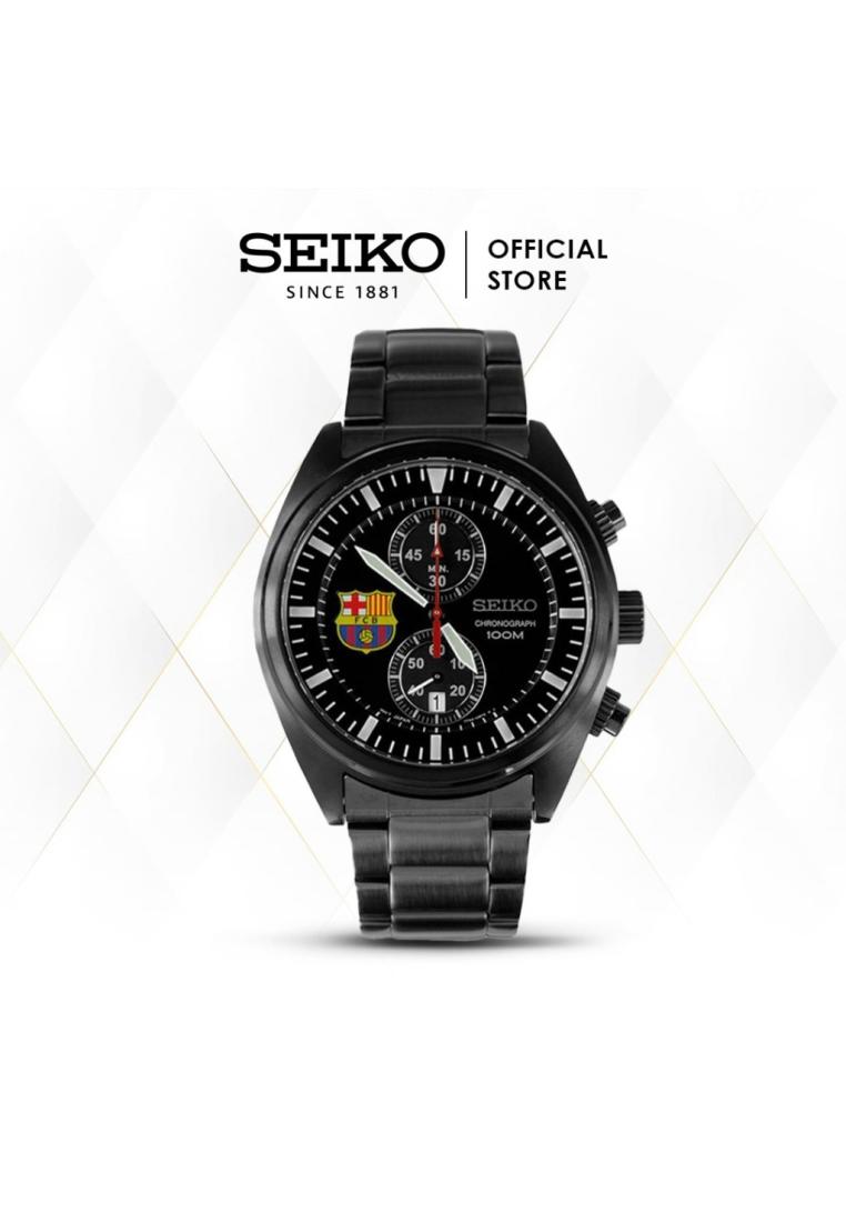 Seiko Jam Tangan Pria Seiko Barcelona Chronograph SNN267P1 Black Original