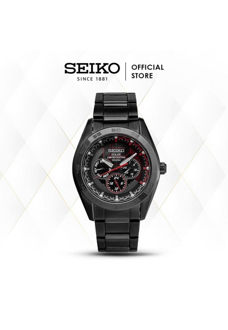 Seiko Jam Tangan Pria Seiko Solar Classic SNE207 SNE207P1 Black Stainless Quartz Original
