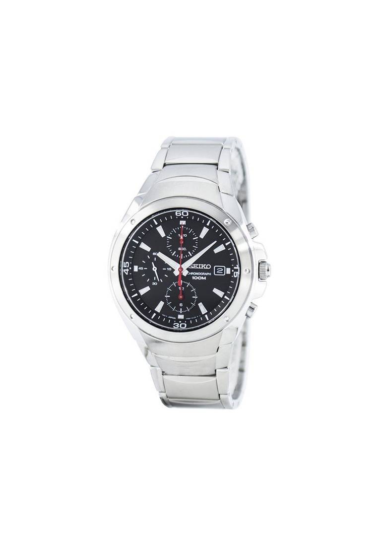 Seiko Jam Tangan Pria Seiko Chronograph SND781 Strap Stainless Steel Silver