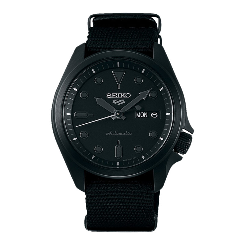 Seiko Jam Tangan Pria Seiko 5 Sports SRPE69K1 SKX Street Style Black Dial Black Nylon Strap